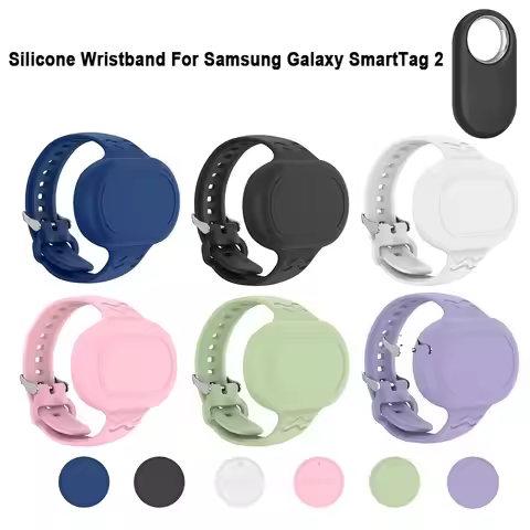 Case for Samsung Galaxy SmartTag 2 Soft Silicone Strap Bracelet Protective Cover Shell for Galaxy Sm