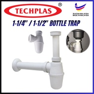 TECHPLAS BASIN / SINK PLASTIC BOTTLE TRAP 32MM / 40MM 1-1/4" 1-1/2"