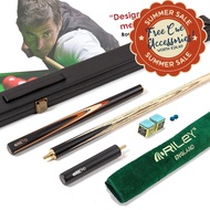 Riley Ronnie O'Sullivan 3 Piece Snooker Cue and Hard Case 3/4 Cut- Ebony Butt- 9.5mm Tip - 145cm - B