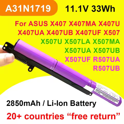 A31N1719 Laptop Battery For ASUS X407 X407MA X407U X407UA X407UB X407UF X507 X507U X507LA X507MA X50