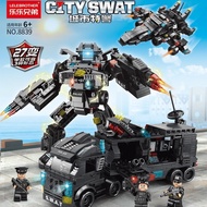 12.1 Lego Brothers Transforming Robot Airplane Compatible Lego Blocks