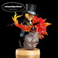 🔥READY STOCK🔥ONE PIECE ANIME G5 SABO FIRE DRAGON MINI COPY RESIN GK ACTION FIGURE STATUE MODEL海贼王 燃烧果实 火龙萨博 港版手办 模型