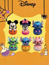 1pc Disney Stitch Holiday Desktop Decor Blind Box, Mickey Stitch Vampire Witch Holiday Car Decor Bli
