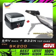 SET KOMBO KOTAK/BOX GIVI B32N TOP CASE + GIVI CMC SK200 SRV SPECIAL RACK