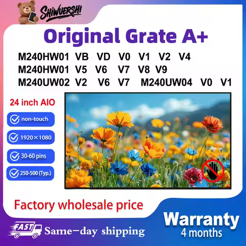 Original New A+ 24'' Lcd Screen M240HW01 VB VD V0 V1 V2 V4 V5 V6 V7 V8 V9 M240UW02 V2 V6 V7 M240UW04
