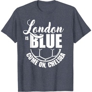 London is Blue Funny Soccer Tee Shirt for Chelsea Fans T-Shirt Fashion Tops for Boys and Girls Distr