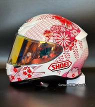 SHOEI Z7安全帽白櫻花機車頭盔全盔全罩女生賽車跑盔四季通用防摔保護防碰撞摩托騎士裝備通風透氣重機騎乘盔彩鏡片&amp;代購