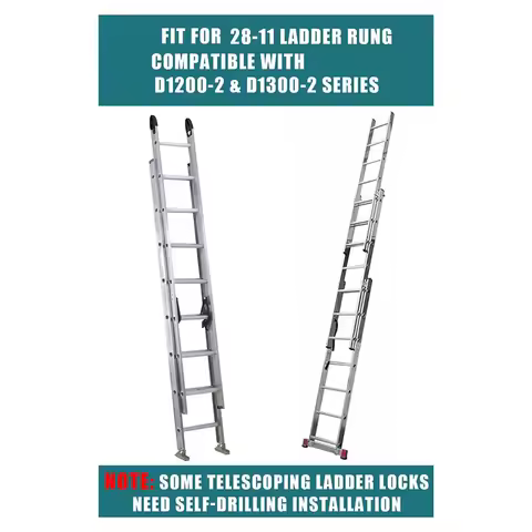 A43T Extension Ladder Locks For 28-11 For Werner, 2 Pack Aluminum Rung Lock Kit, Extension Ladders A