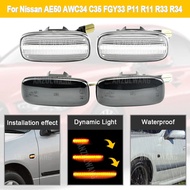 Plug&Play Dynamic LED For Nissan AE50 ambulance AWC34 STAGEA FGY33 CIMA P11 P11E R11 Presea Side Mar