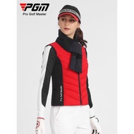 PGM高爾夫馬甲女士羽絨服秋冬季服裝背心輕量衣服保暖白鴨絨外套