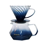 Brewista分享壺X系列山丘分享壺雙層玻璃蛋糕濾杯M咖啡分享壺器具
