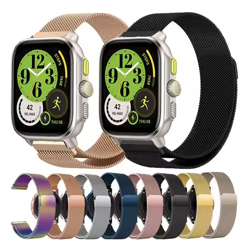 20 22mm Milanese Loop For Amazfit Cheetah Square Strap Magnetic Stainless Steel Bracelet For Amazfit