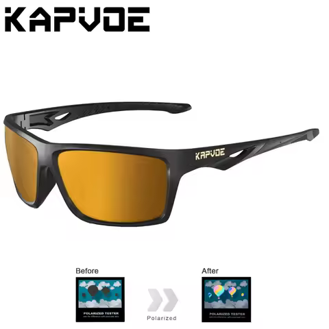 Kapvoe Polarized Hiking Eyewear Sunglasses for Men UV400 Lens Sunglasses Glasses PC Lens Glasses HD 