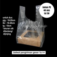 (Box 18 / Box 20) Sitting Plastic / Box Plastic 18x18 20x20 Clear PE / Transparent Plastic / Transpa