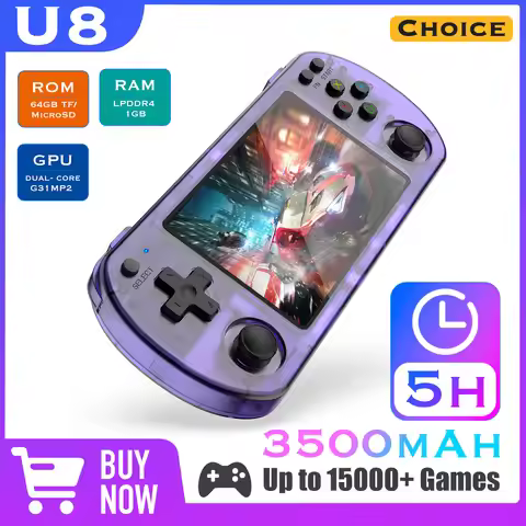 Open Source U8 Retro Handheld Video Game Console Linux System 4.0 Inch IPS Screen Portable Pocket Vi