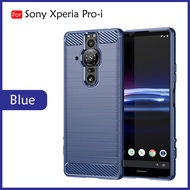 Carristo Sony Xperia Pro-i Xperia Pro i Back Case Cover Carbon Fiber Brushed TPU Silicone Soft Back 