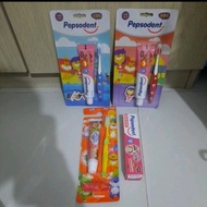pepsodent kodomo set sikat pasta gigi odol anak