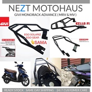 GIVI MONORACK ADVANCE MRV - EGO SOLARIZ / EGO GEAR / EZ115 Fi / EGO ADVANTIZ 125