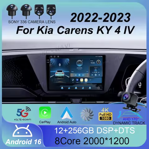Android 16 Wireless Carplay Auto For Kia Carens KY 4 IV 2022 2023 Multimedia Video Car Radio Player 