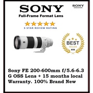 Sony FE 200-600mm f/5.6-6.3 G OSS Lens + 1 Year Local Warranty