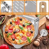 12-inch Aluminium Alloy Pizza Peel – Lightweight, Non-Stick Perforated Pizza Shovel with Handle