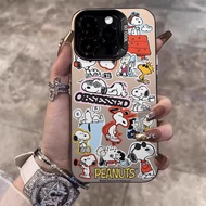 Casing iPhone 11 13 14 15 16 Pro Max Snoopy Magnetic Cartoon Case For iPhone 13PM 16PM 15PM 14PM 12P