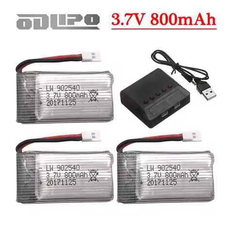 3.7V 800mAh 902540 Lipo Battery For Syma X5 X5C X5S X5SC X5HW X5HC X5SW M68 X300 X400 X500 X800 HJ81