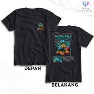 Kaos Ikan AROWANA Asian Fish Arwana Golden Red Baju Pecinta Ikan 9640