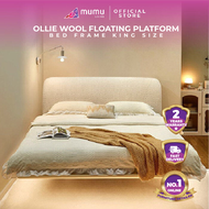 [MUMU Living] Ollie Wool Floating Platform Bed Frame King Size Bed Base Bedroom Furniture Katil Tidur 床架