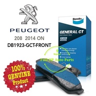 Original Bendix DB1923GCT Front Brake Pad - Peugeot 208 1.6