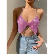 Cheap1982 sexy 2-piece shirt with stones