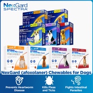 NexGard Spectra and Nexgard For Dogs 3 Tablets All-in-One Protection Against Fleas Ticks & Worms 100