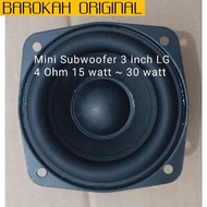 Speaker Subwoofer 3 Inch Lg 4 Ohm 15Watt ~ 30Watt Murah Berkualitas