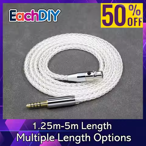 7n Pure Silver Palladium HIFI 8 Core Earphone Cable For AKG K702 Q701 K712 K271 K272 K240 K181 K141 
