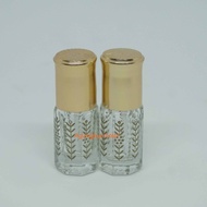 Tola Padi Clear Perfume Glass Bottle / Roll On Bottle / Roll On Bottle 3 ml / 12 ml / Misk Tharah Bo