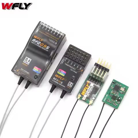 WFLY Series RF201S RF204W RF206S RF209S 2.4GHz Dual Antenna Receiver SBUS 4/6/9 Channel PPM For ET07