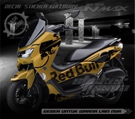 decal allnew nmax fullbody redbull variasi stiker striping sticker asesoris motor variasi skotlet st