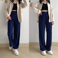 Loose pant trousers/celana wanita formal highwaist reguler