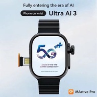Sim 卡版 Ultra Ai3 AMOLED 超高清 4G 5G WiFi 流𣈱 Ultra S9 智能手錶 Android 8.1 系統 四核芯處理器  2.06寸屏 指南針 通話 WeChat 