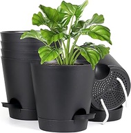 Homeuouz 6 Packs Flower Pot, Self-Watering, 15.2 cm Plant Pot with Watering System, Planter with Sau