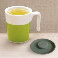 綠抹茶親親馬克杯+矽膠杯蓋 -P+L杯組(台灣製可微波烤箱)