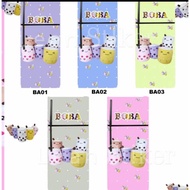 1-door refrigerator sticker with BOBA MOTIF