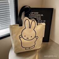 Portable Shoulder Bag Large-Capacity Tote Bag Literary Niche Canvas Bag Female Student Korean Cartoo