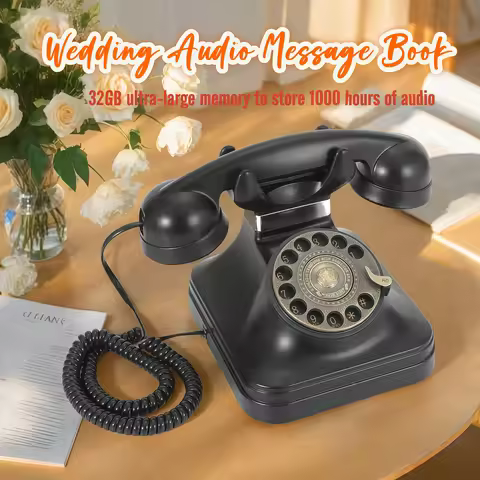 Wedding Audio Voice Memorial Book Classic Vintage Craft Guest Voice Wishes Guestbook Confessions Bir