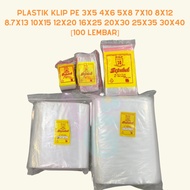 PE Plastic Clips Ten 3x5 4x6 5x8 7x10 8x12 8.7x13 10x15 12x20 16x25 100 Sheets Transparent Plastic B