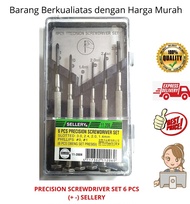 Sellery Obeng Jam 6 Pcs Precision Screwdriver Set Presisi