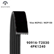 Toyota Original Fan Belt 4PK1240 For Vios NCP42 / NCP150 (90916-T2030)