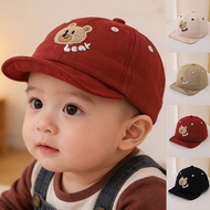 Embroidered Bear Baby Cap Soft Brim Infant Baseball Hat Summer Sunshade Toddler Cap