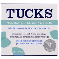 Tucks Medicated Cooling Pads 100 pads, hemorrhoids,  pregnancy