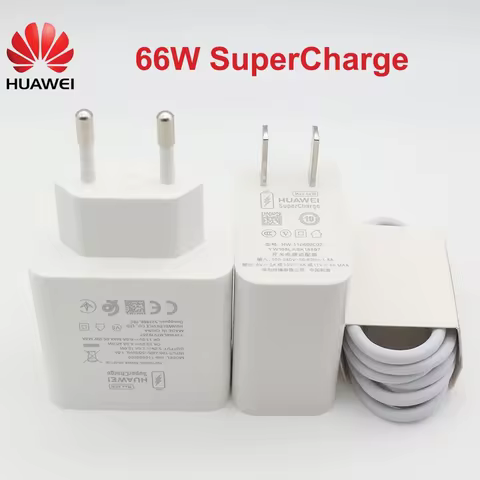 Original HUAWEI 66W Quick USB Wall Charger Travel Supercharge Overcharge 6A Type C Cable for Mate40 